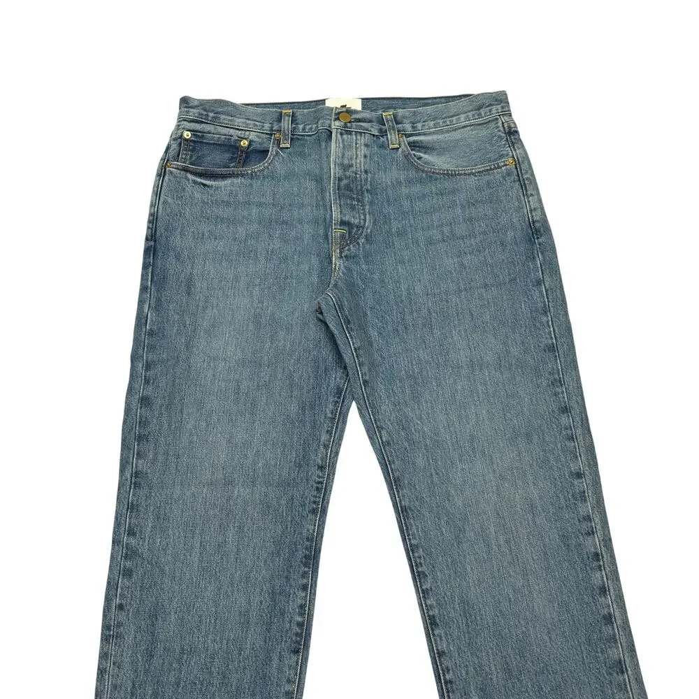 $185 Sid Mashburn Light Wash Denim 38x32 Slim Straight Jeans